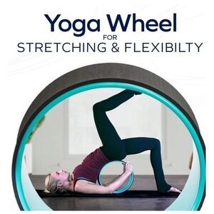 Seigla 13" Yoga Wheel Stretch Exercise Roller Deep Tissue Back Pain Relief